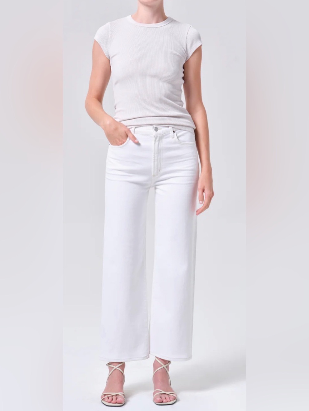 AGOLDE HARPER CROP JEAN (COMFORT STRETCH) IN WHITE WASH